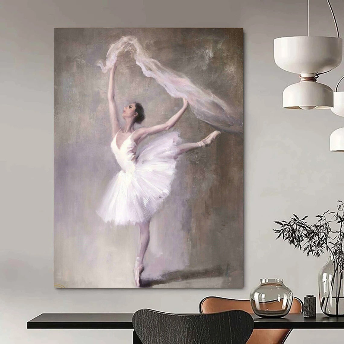 Ballerina Art for Ballet Studio & Elegant Home Living Room DLZ2044
