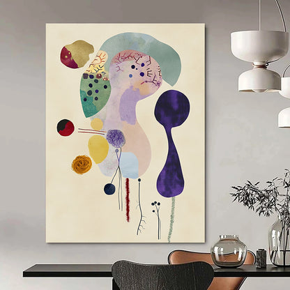 Colorful Abstract Collage Art for Creative Studio & Bohemian - Style Living Room STSC1351