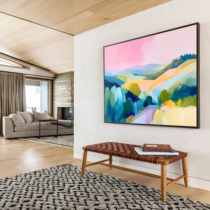 Pastel - Colored Hills Art for Nursery & Boho - style Café SC129