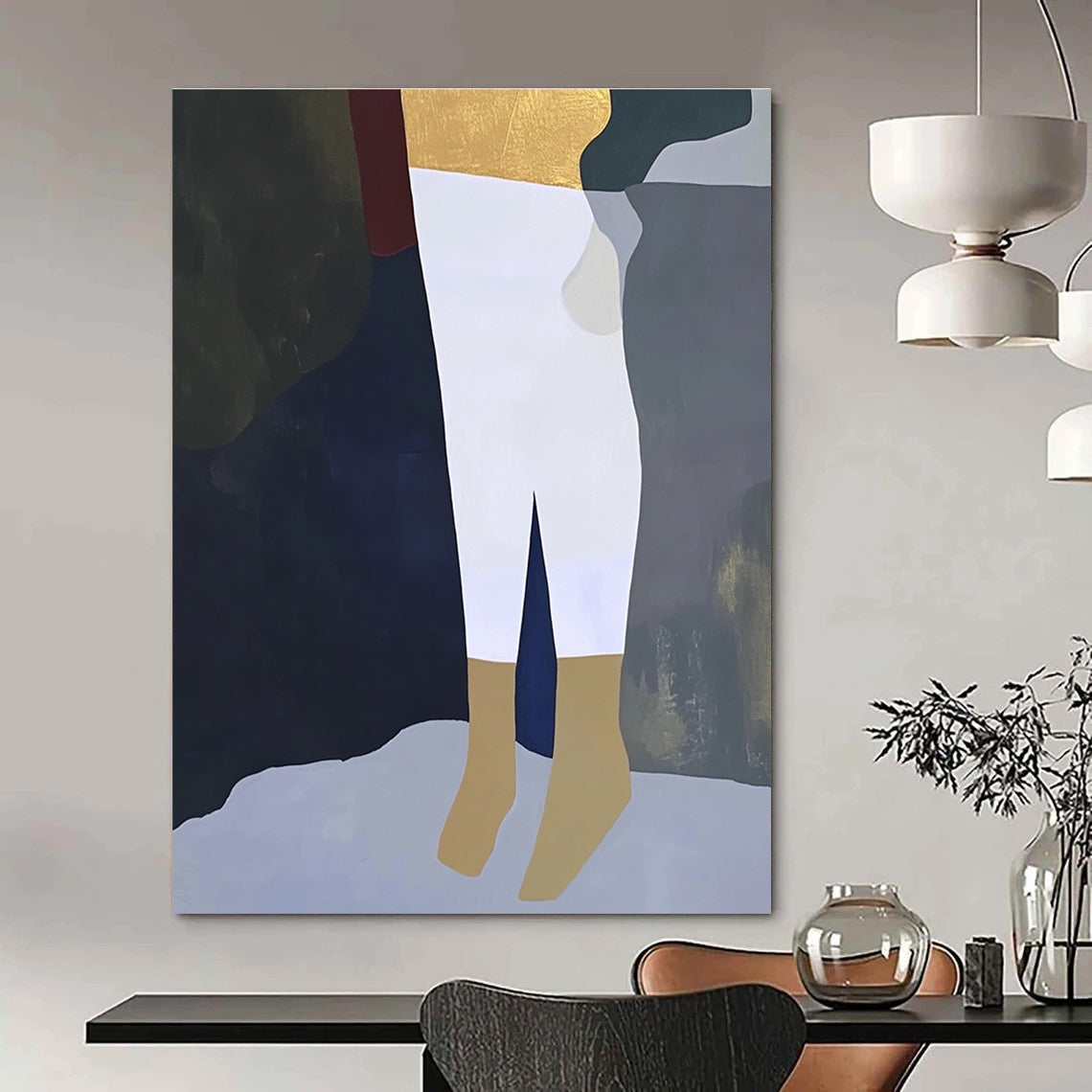 Minimalist Figure Segments for Modern Art Gallery & Chic Boutique Dressing Room STSC960