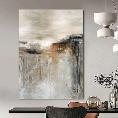 Gray - Beige Abstract Art for Modern Spa & Home Library DLZ2032