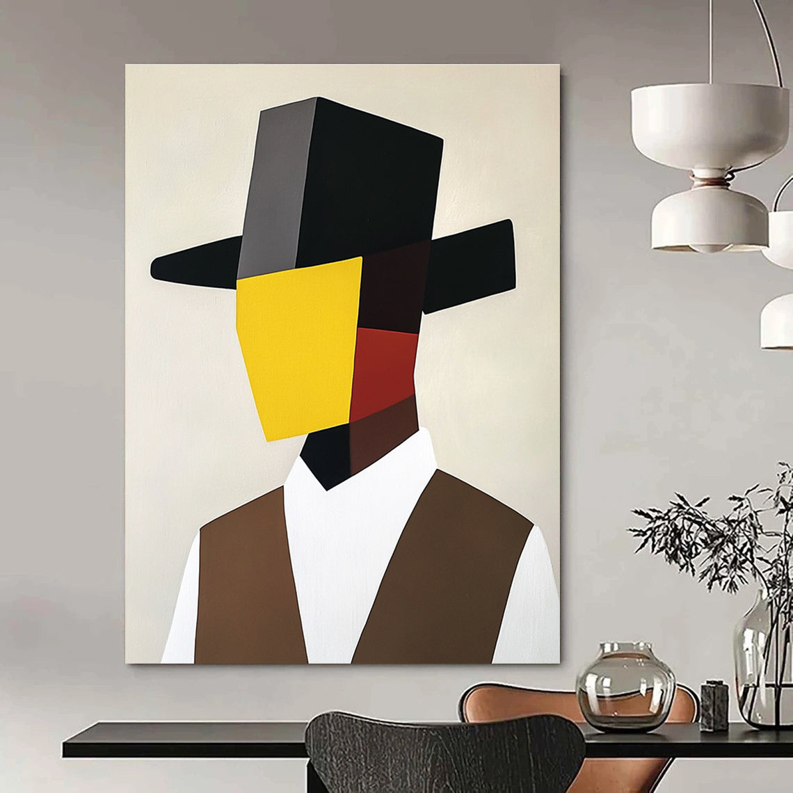 Cubist Portrait Art for Art Gallery & Creative Workplace STSC1082