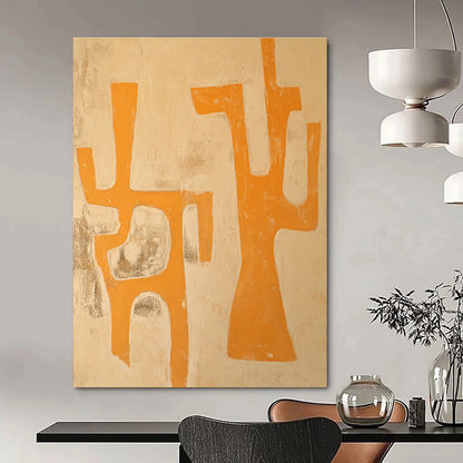 Orange Abstract Forms for Modern Office & Art - Focused Workplace STSC1109
