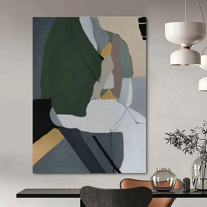 Geometric Color - Block Abstract Art for Living Room & Office DLZ0540