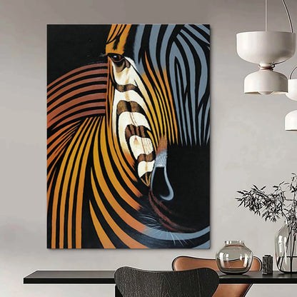 Stylized Zebra Head Art for Modern Art Gallery & Creative Studio DLZ2147