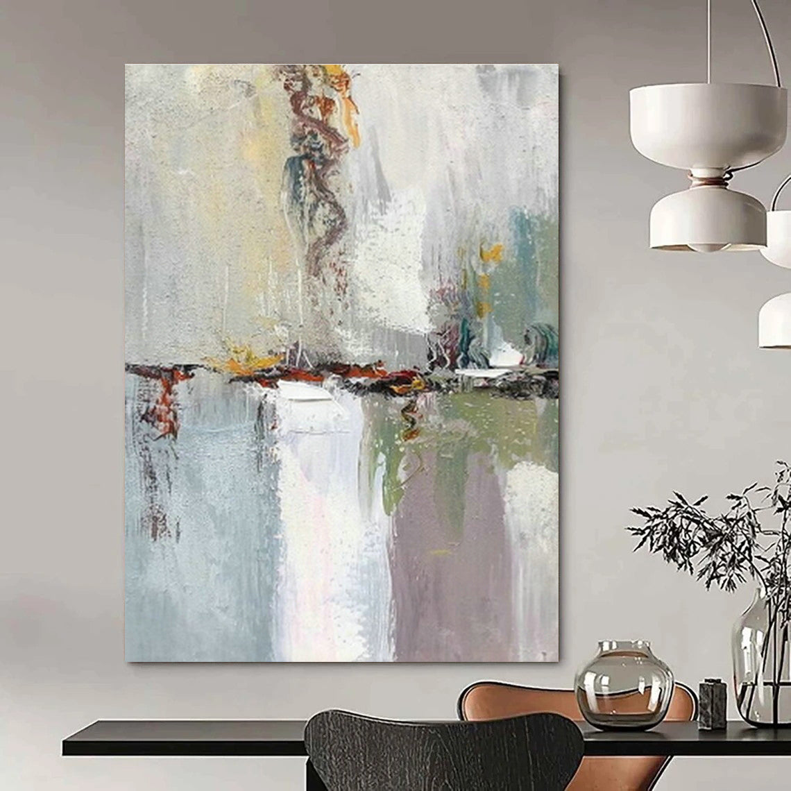 Water - Reflecting Abstract Art for Lakeside Cottage & Seafood Restaurant DLZ0611
