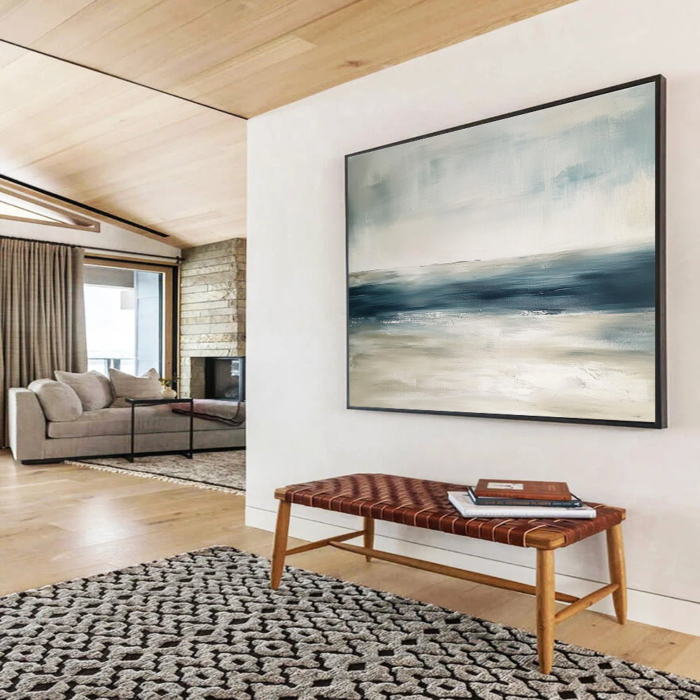 Soft Toned Seascape Art for Coastal Home Bedroom & Relaxing Spa Lounge SC277