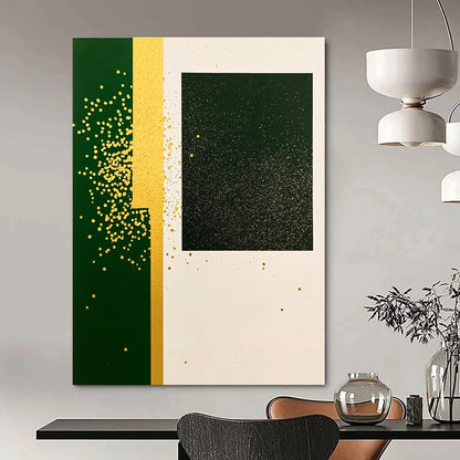 Green, Gold and White with Dots for Luxury Hotel Lobby & Sophisticated Home Living Room STSC1011