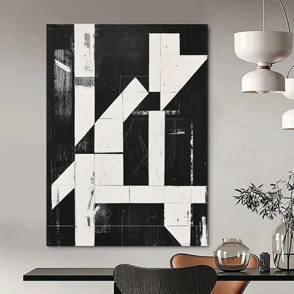 Black and White Geometric Abstract for Modern Study & Architectural Firm STSC1279