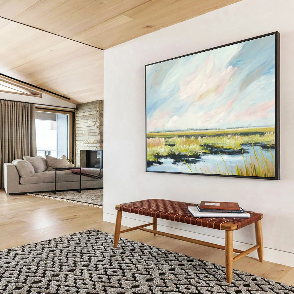 Serene Wetland Landscape Art for Nature - Lover’s Living Room DLZ3048