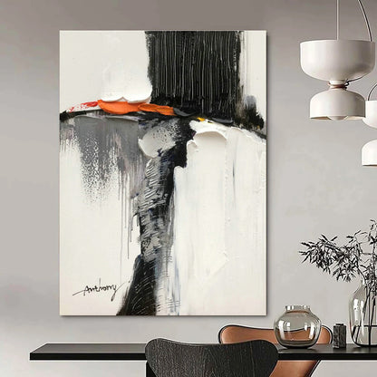 Black - White Abstract Art for Industrial Loft & Contemporary Gallery DLZ0801
