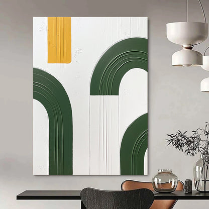 Green Arches and Yellow Strip Art for Modern Office & Architectural Studio STSC1092