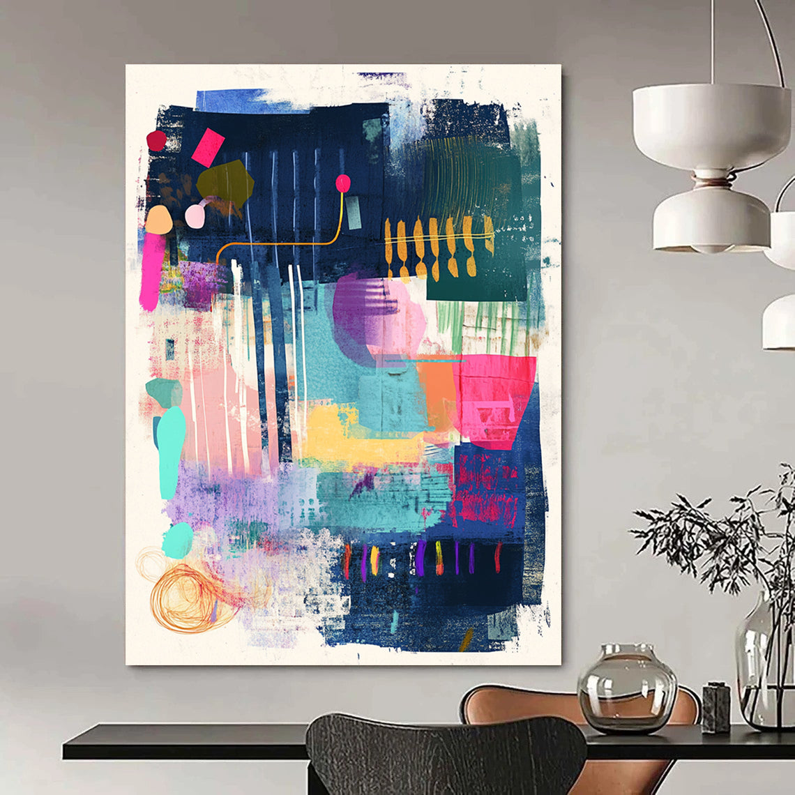 Modern Abstract Shapes for Urban Loft Living Room & Avant - Garde Art Gallery STSC967