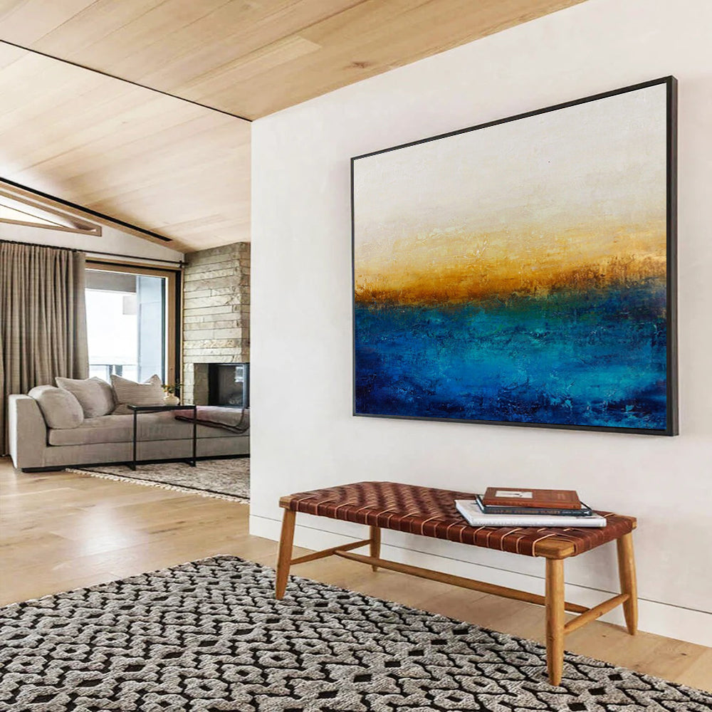 Gradient Color Abstract Art: Create a Relaxing Balcony Oasis DLZ2391