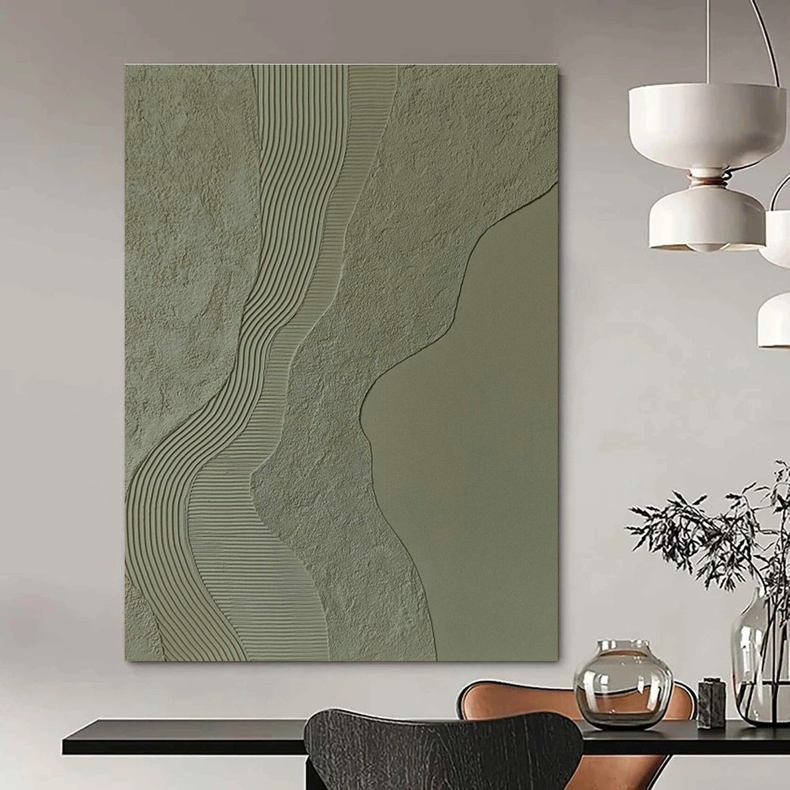 Textured Earth - Tone Abstract Art for Bedroom & Hallway DLZ0392