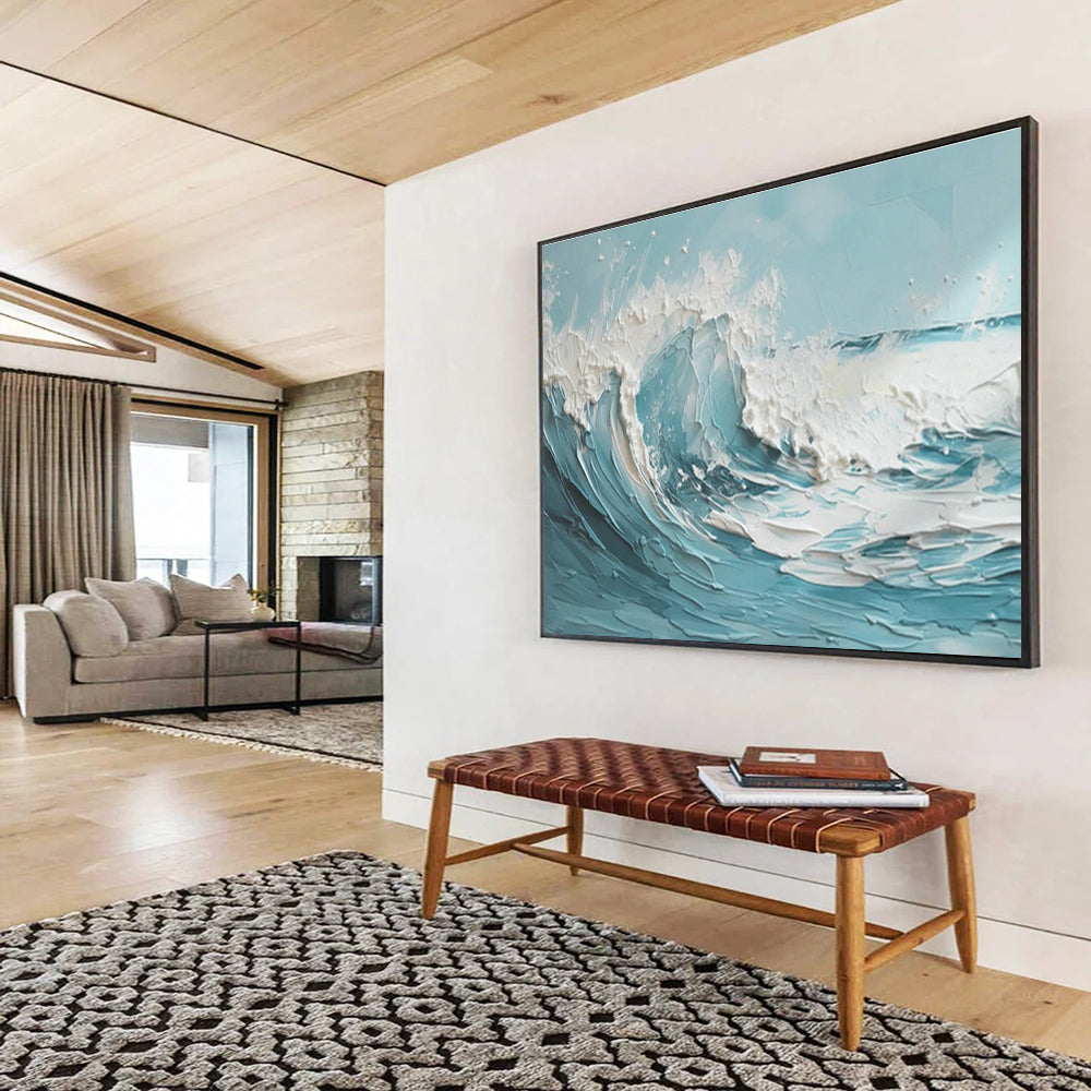Wave Relief Abstract Art for Nautical - Inspired Hallways DLZ2426
