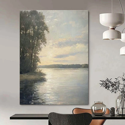 Realistic Landscape Oil Art for Classic Home Dining Room Accents DLZ0237