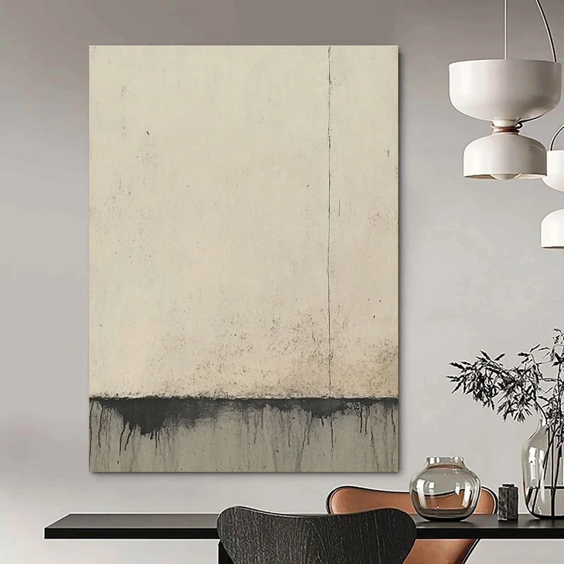 Minimalist Black Drip for Modern Art Gallery & Industrial - Style Office STSC950