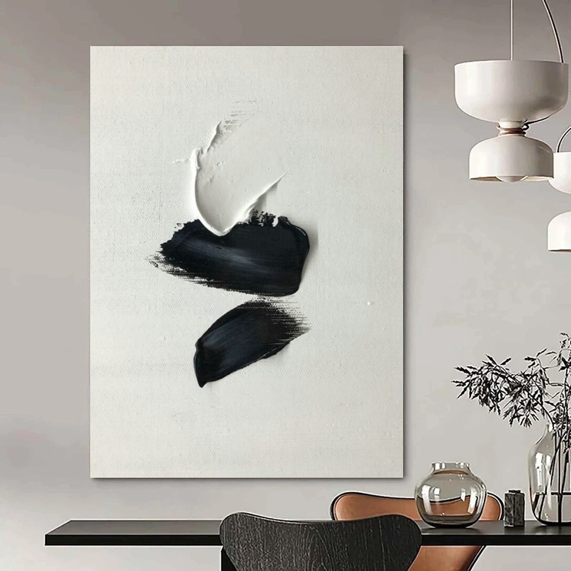 Black - White Abstract Form Art for Artistic Boutique & Creative Agency DLZ2366