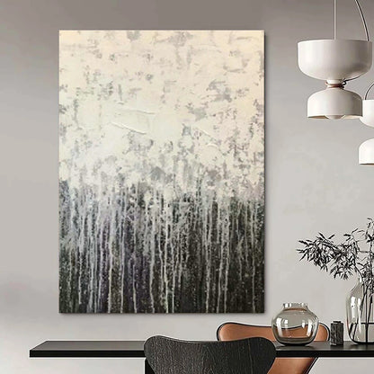 Gray Dripping Abstract Art for Modern Office Reception & Industrial - Style Café DLZ0890