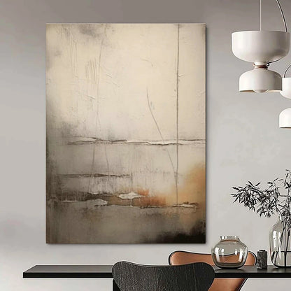 Gray - White Abstract Art for Scandinavian - Style Nursery & Calming Wellness Spa DLZ1583