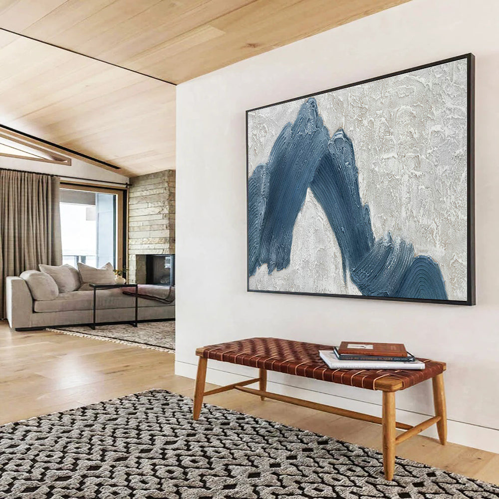 Blue Mountain Relief Art for Zen - Inspired Home Meditation Rooms DLZ2598