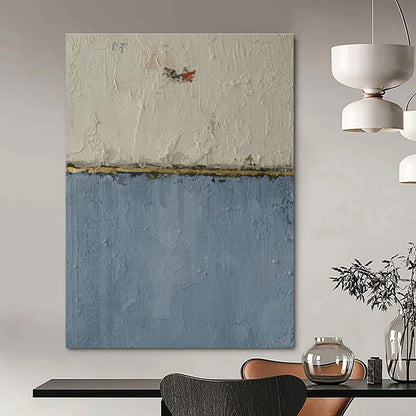 Blue - White - Gold Abstract Art for Living Room & Bedroom DLZ0526