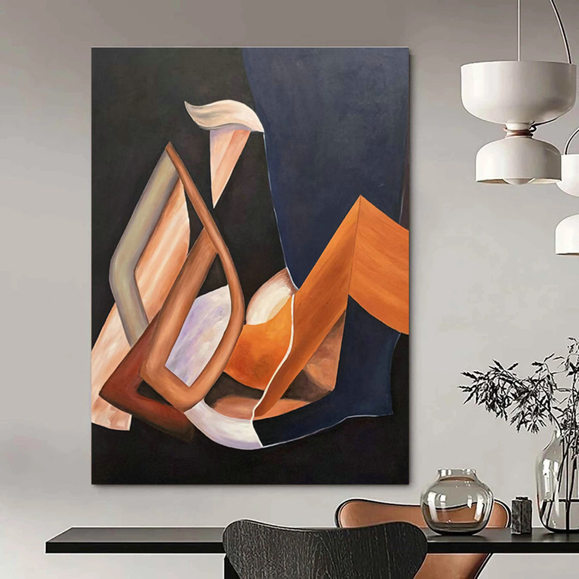 Geometric Color Abstract for Mid - Century Modern Lounge & Creative Design Studio DLZ0934