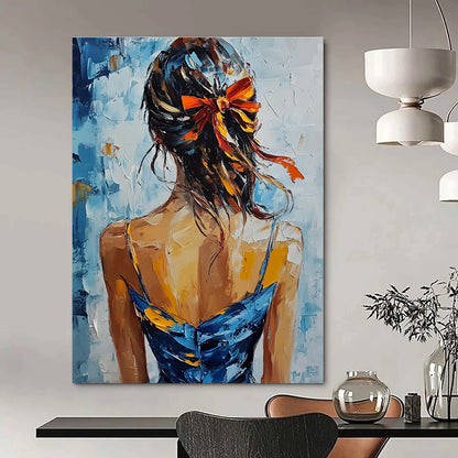 Girl with Ribbon in Hair (Back View) for Feminine Boutique & Art - Centric Bedroom STSC879