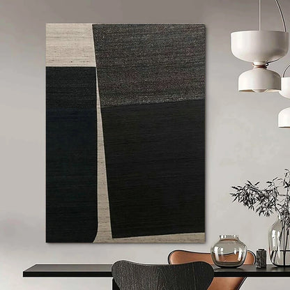 Black - White Geometric Abstract Art for Corporate Office & Home Study DLZ1121