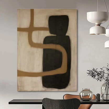 Brown - Black Abstract Art for Vintage Whiskey Bar & Industrial Home Den DLZ0849
