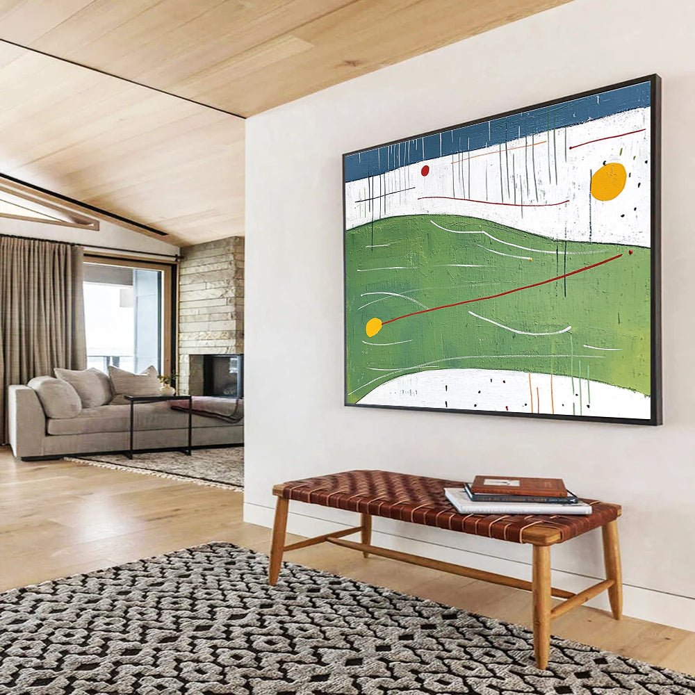Colorful Minimalist Landscape Art for Scandinavian - Style Home & Art - Loving Café SC176