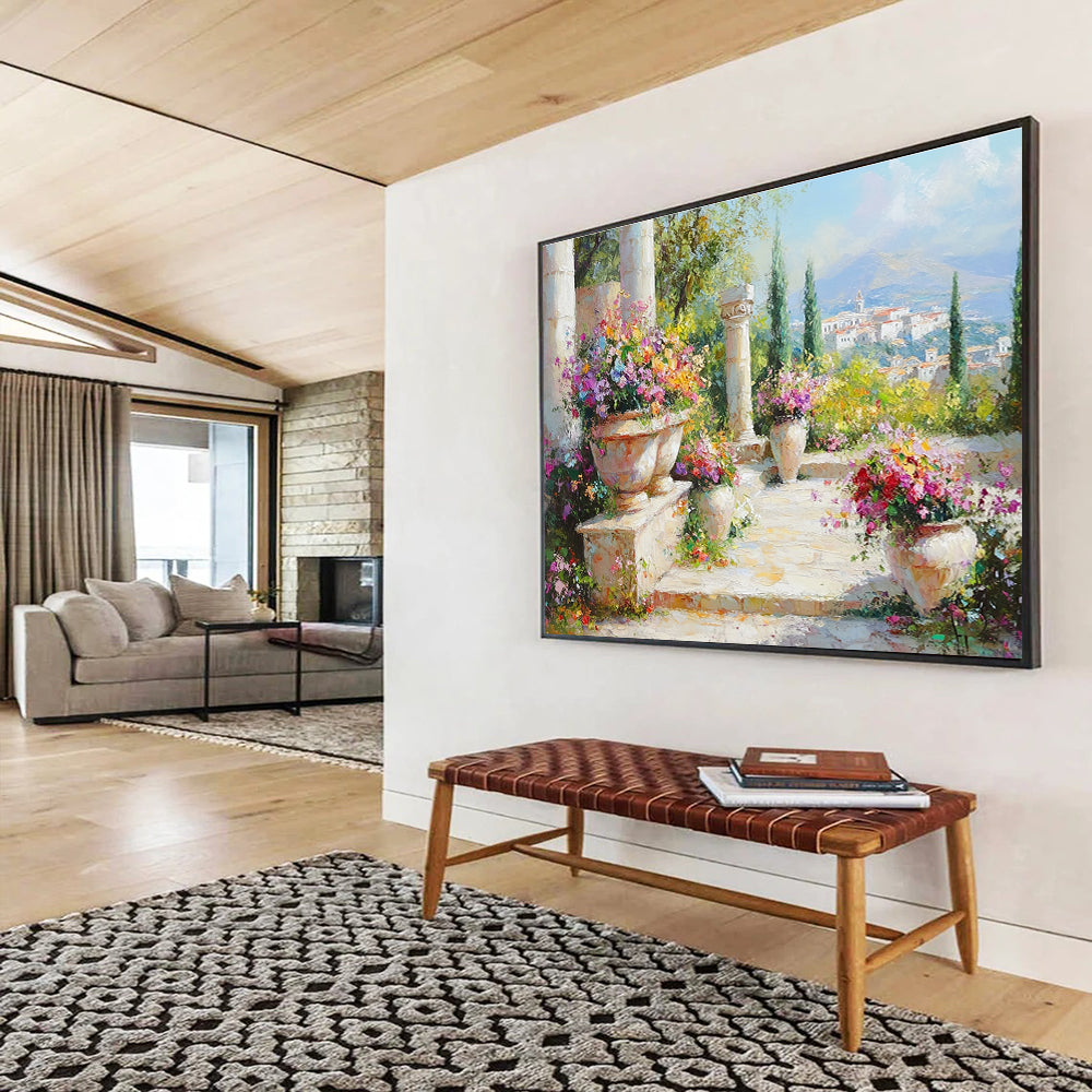 Mediterranean Garden Art for Luxury Villa Patio & Travel - Themed Lounge SC467