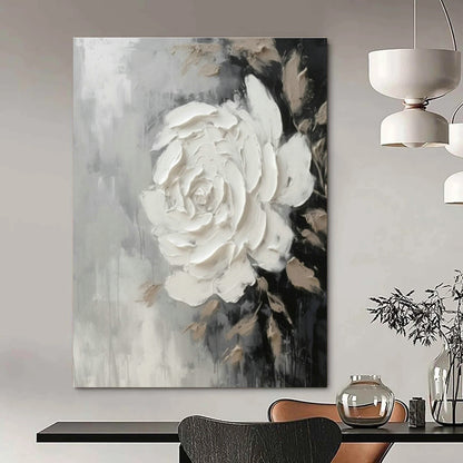 White Flower Abstract for Romantic Bed - and - Breakfast & Feminine Home Boudoir DLZ0897