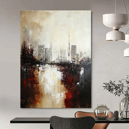 Abstract Cityscape with Reflections Art for Urban Rooftop Bar & Architect’s Conference Room STSC148