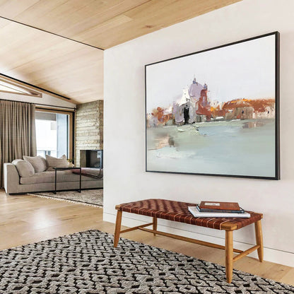 Hazy Rooftops & Water Art for Travel Bug - Filled Living Room DLZ3015