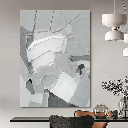 Gray Textured Abstract Art for Industrial Loft & Architecture Firm DLZ0619