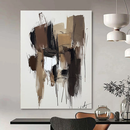 Earth - Toned Abstract Drips for Rustic Home & Nature - Inspired Office STSC746
