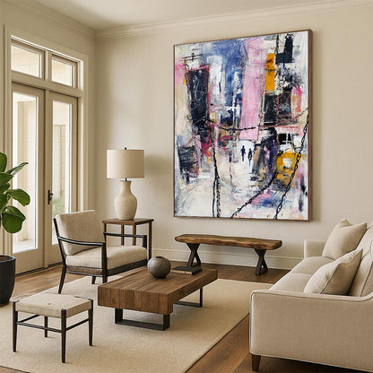 Dynamic Urban Abstract Art for Café & Art Studio STSC666