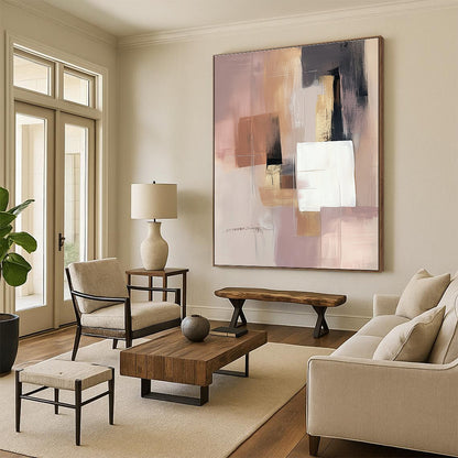 Earth - Toned Geometric Abstract for Rustic Home Library & Eco - Friendly Office STSC808