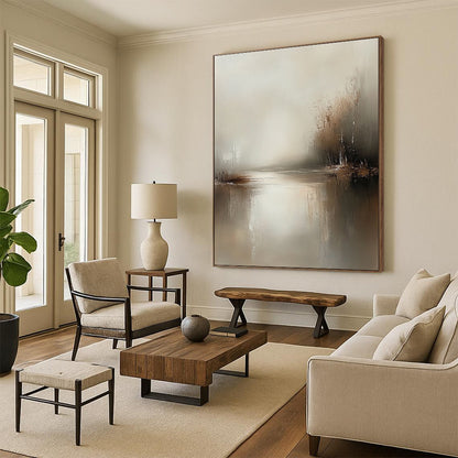Dreamy Misty Lake Art for Bedroom & Study STSC077
