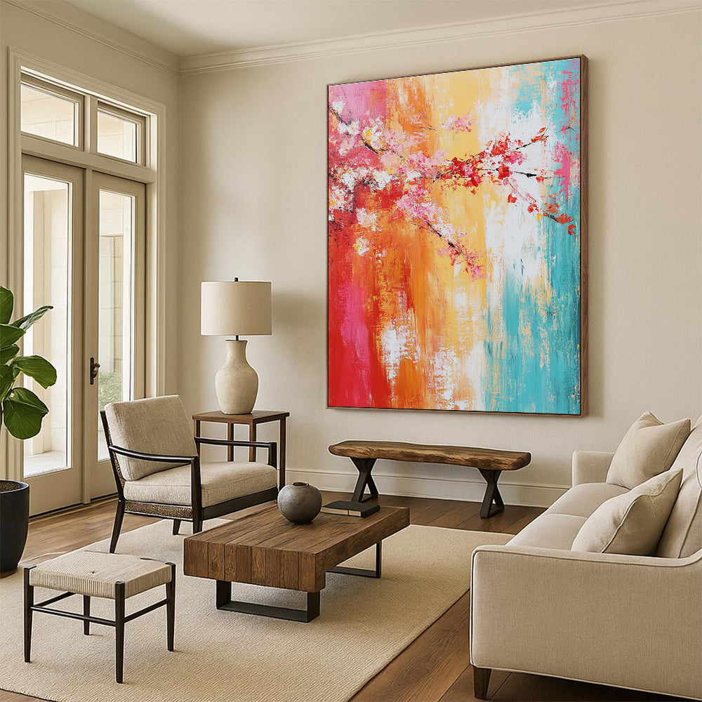 Colorful Blossom Branches for Bohemian - Style Bedroom & Vibrant Café STSC373