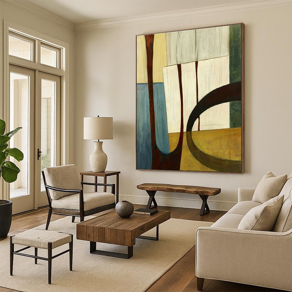 Geometric Color - Block Art for Modern Office Conference Room & Creative Studio Lounge DLZ0956