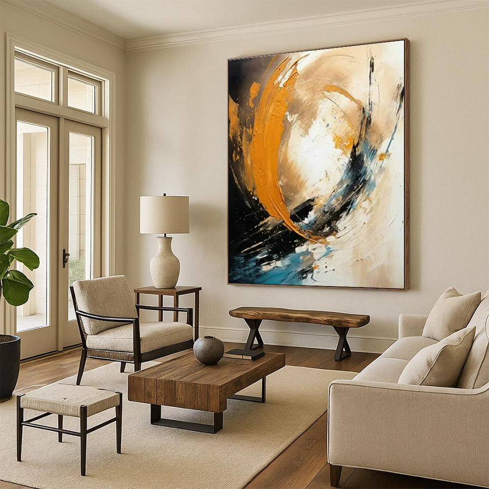 Dynamic Circle Abstract Art for Trendy Café & Art - Lovers’ Studio DLZ1712