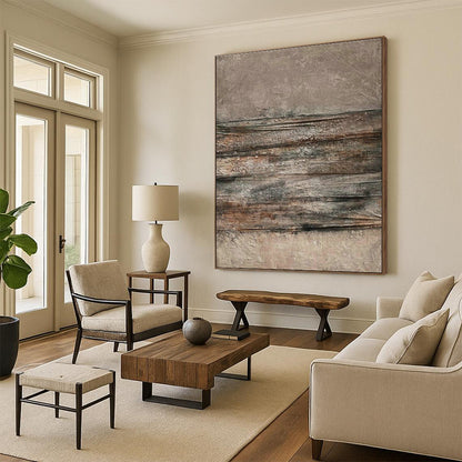 Brown - Texture Art for Rustic Home Library Walls DLZ0200