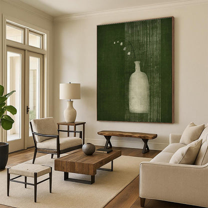 Delicate Floral Vase Art for Vintage - Inspired Bedroom & Garden - Themed Café DLZ1384