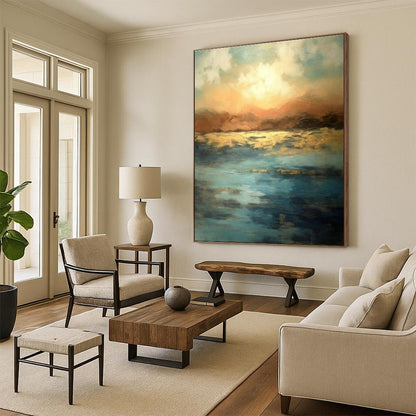 Seaside - Inspired Abstract Art for Coastal Home & Nautical Art Museum DLZ1925