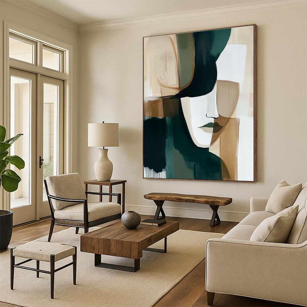 Abstract Geometric Face for Modern Art Gallery & Stylish Bedroom STSC749