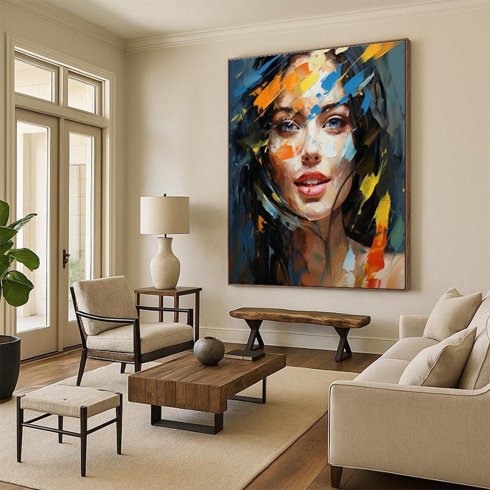 Colorful Woman’s Portrait Art for Fashion - Forward Home Dressing Room & Artistic Makeup Studio DLZ1538