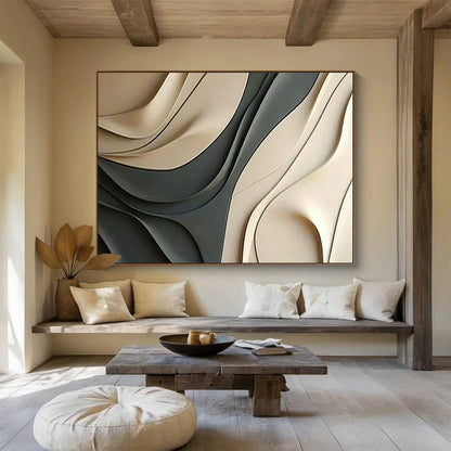 Curved 3D Art for Modern Office Lounge DLZ2907